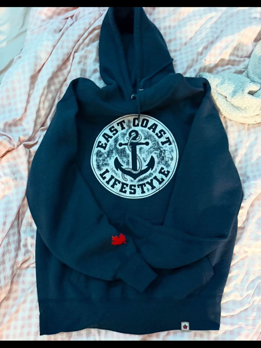 East Coast Lifestyle Navy Graphic Hoodie